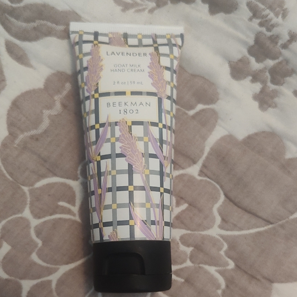 Beekman 1802 Lavender Goat Milk Hand Cream - Black and Purple Design